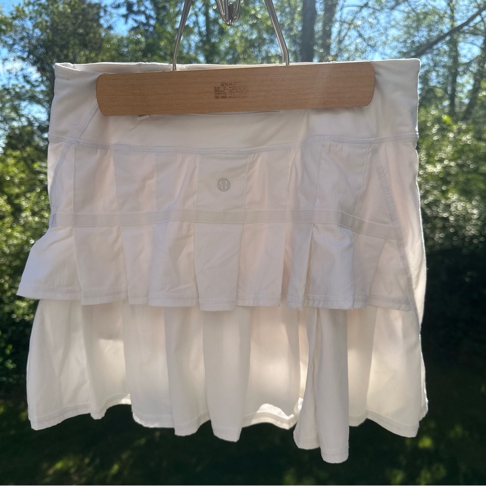 Lululemon Pace Setter white tennis skirt